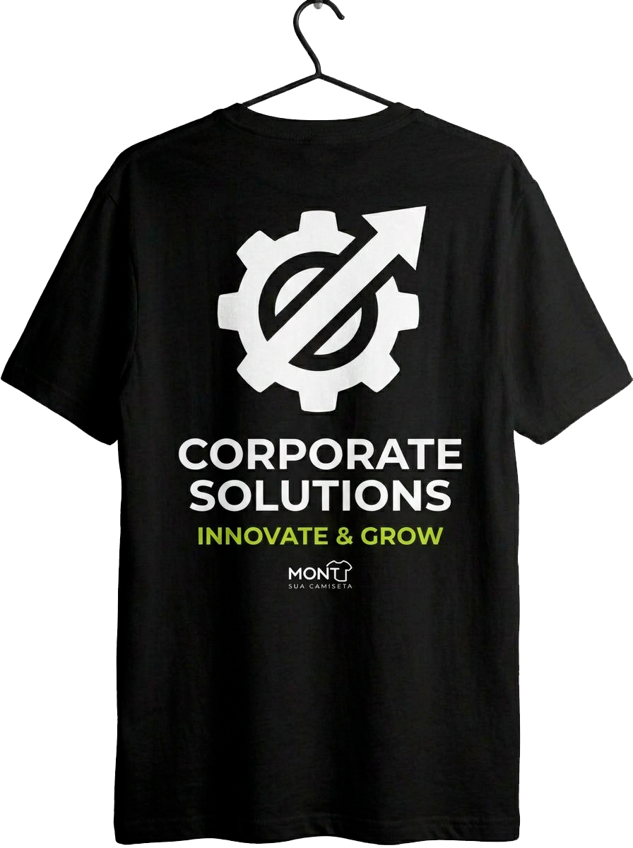 Camiseta preta personalizada na frente